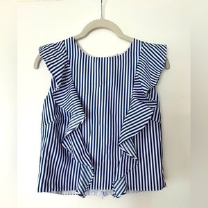 NWOT Lucy Paris Striped Ruffle Top Sz. S